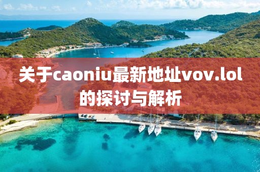 關于caoniu最新地址vov.lol的探討與解析