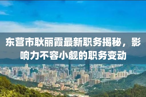 東營市耿麗霞最新職務揭秘，影響力不容小覷的職務變動