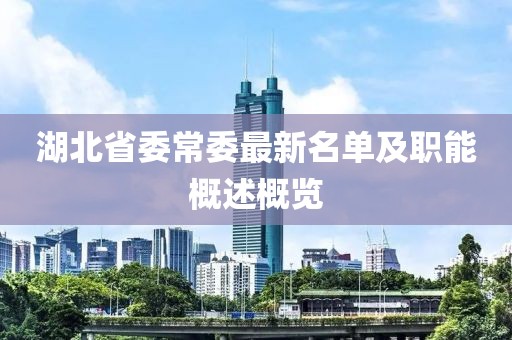 湖北省委常委最新名單及職能概述概覽