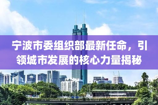 寧波市委組織部最新任命，引領城市發展的核心力量揭秘