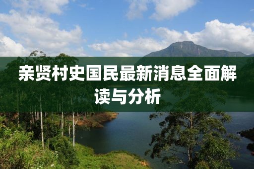 親賢村史國民最新消息全面解讀與分析