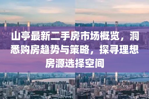 山亭最新二手房市場概覽，洞悉購房趨勢與策略，探尋理想房源選擇空間