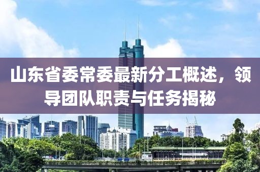 山東省委常委最新分工概述，領導團隊職責與任務揭秘