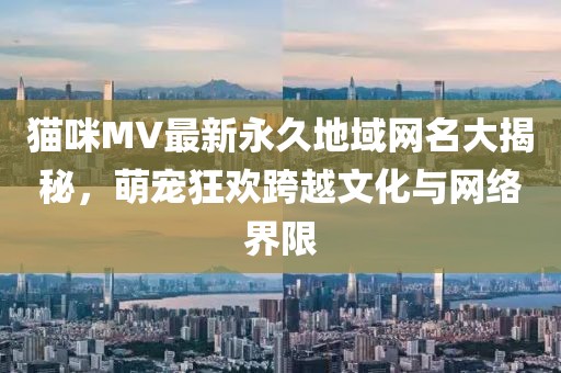 貓咪MV最新永久地域網名大揭秘，萌寵狂歡跨越文化與網絡界限