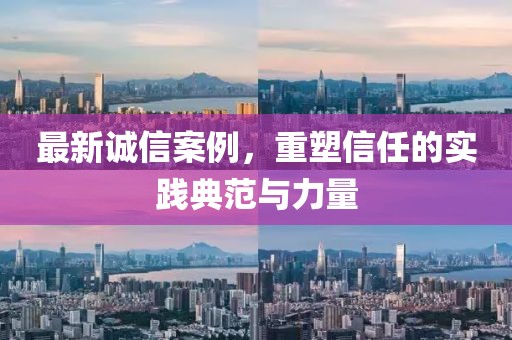 最新誠信案例，重塑信任的實踐典范與力量
