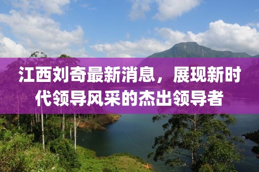 江西劉奇最新消息，展現(xiàn)新時(shí)代領(lǐng)導(dǎo)風(fēng)采的杰出領(lǐng)導(dǎo)者