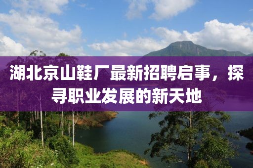 湖北京山鞋廠最新招聘啟事，探尋職業發展的新天地