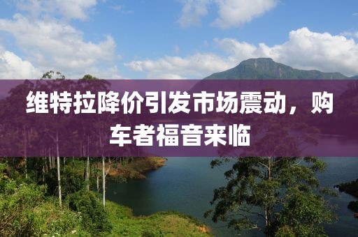 維特拉降價引發市場震動，購車者福音來臨