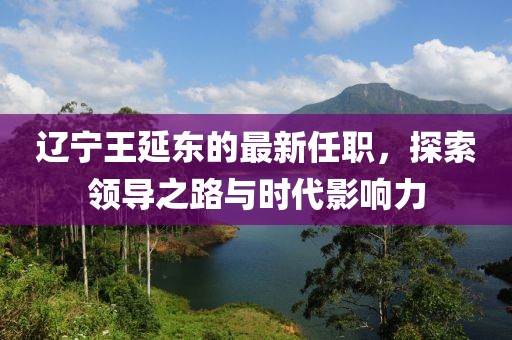 遼寧王延東的最新任職，探索領導之路與時代影響力